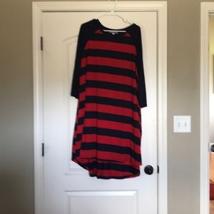 Navy and red knit dress - new without tags
